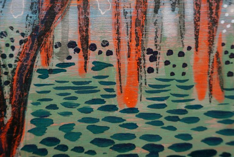 Original Abstract Expressionism Abstract Painting by Stéphanie De Malherbe