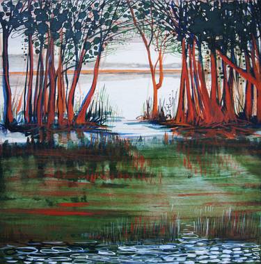 Original Abstract Expressionism Landscape Paintings by Stéphanie de Malherbe