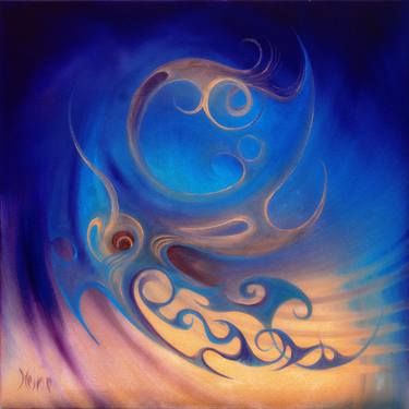 Original Abstract Fantasy Painting by Martin Heine