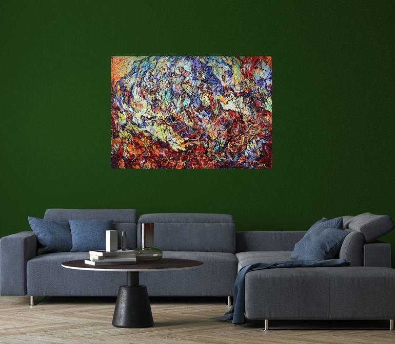 Original Abstract Expressionism Abstract Painting by Eugenia Mangra