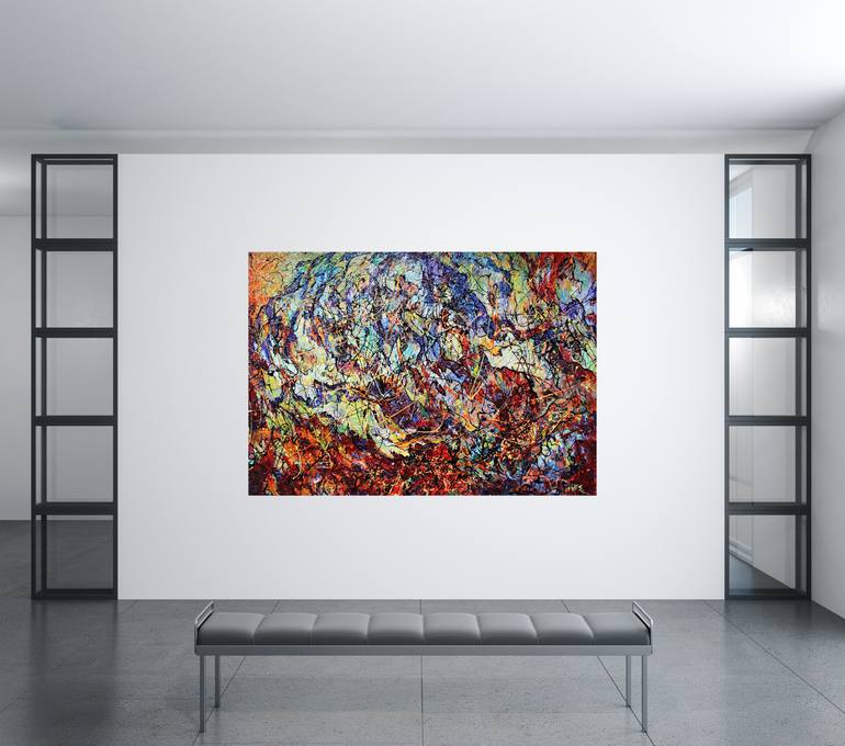 Original Abstract Expressionism Abstract Painting by Eugenia Mangra
