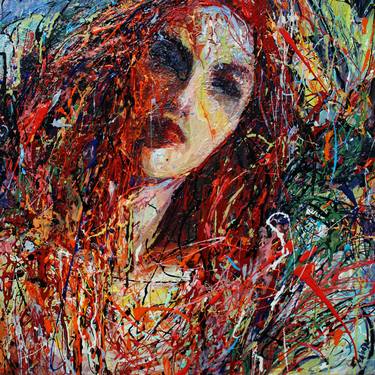 Print of Abstract Expressionism Portrait Paintings by Eugenia Mangra