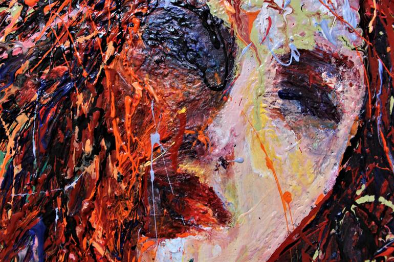 Original Abstract Expressionism People Painting by Eugenia Mangra