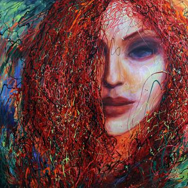 DEEP EMOTION - Original Painting Portrait Art by EUGENIA MANGRA thumb