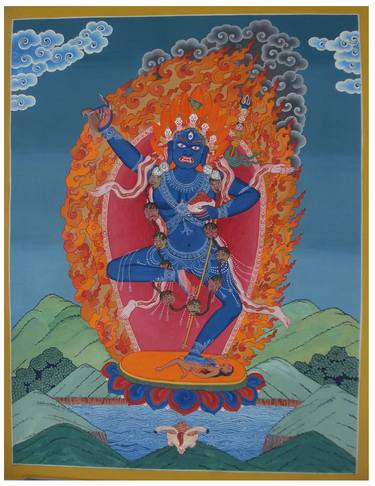 Original Fine Art Religion Painting by Ramesh Ranjit