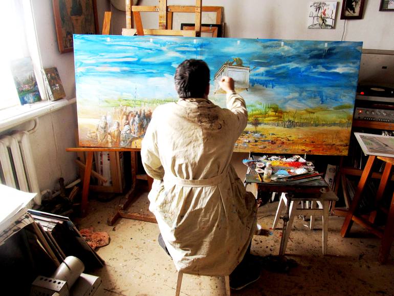 Original Surrealism Classical Mythology Painting by Serhiy Roy