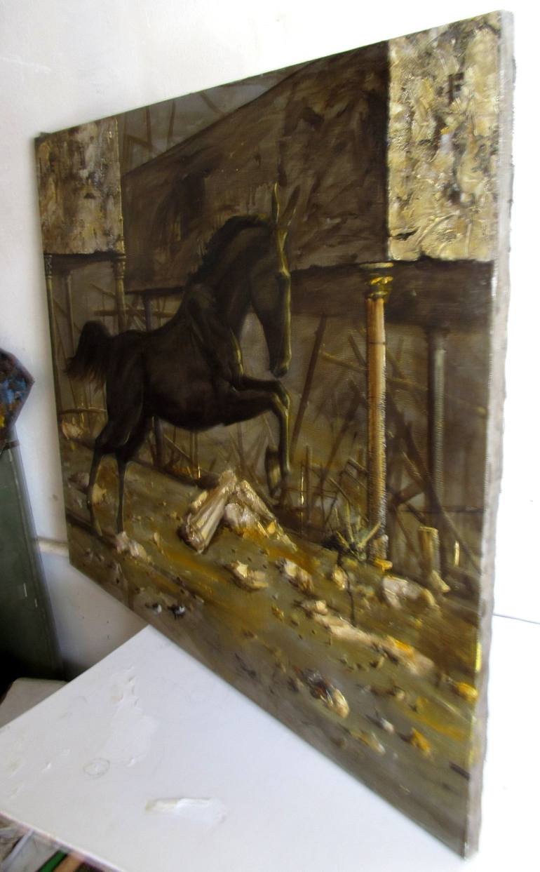 Original Conceptual Horse Painting by Serhiy Roy