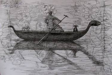 Original Figurative Boat Drawings by Sergey Roy