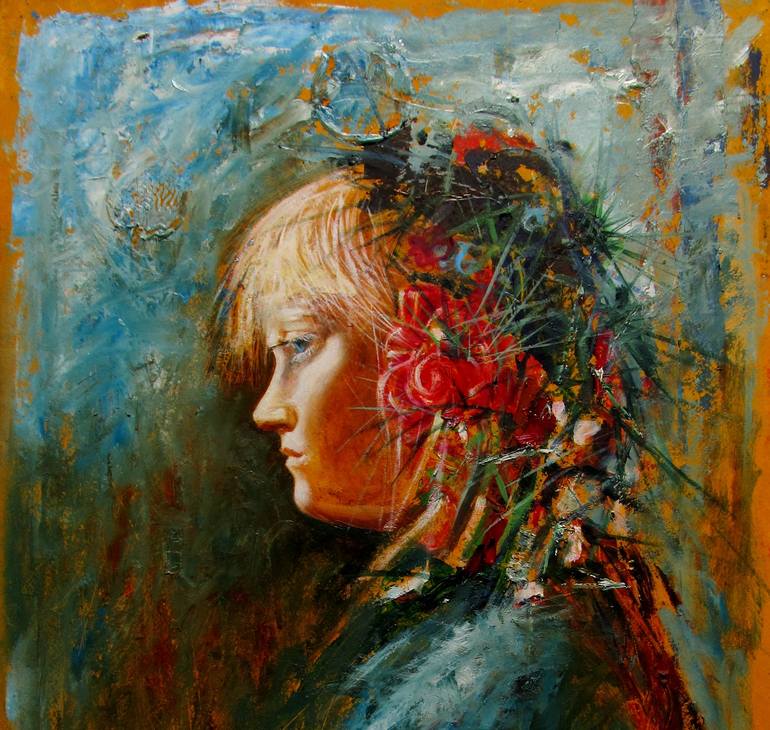 Original Conceptual Portrait Painting by Sergey Roy