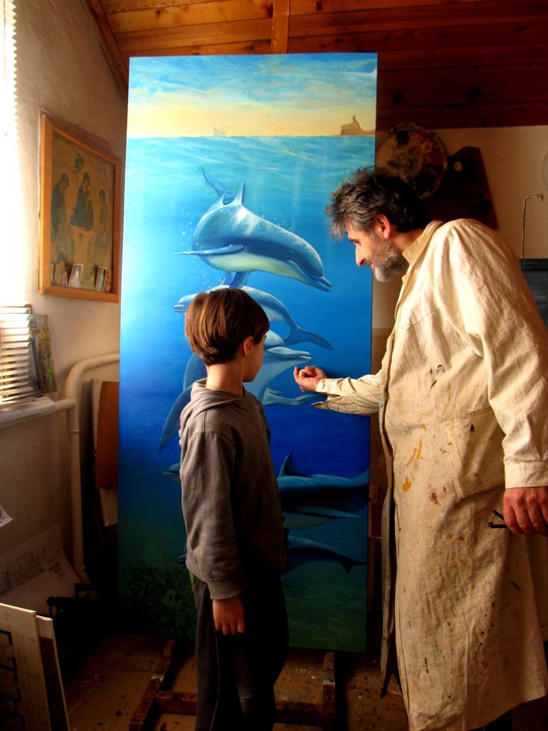 Original Surrealism Seascape Painting by Serhiy Roy