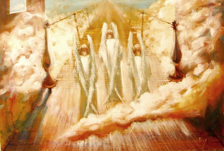 Original Conceptual Religious Painting by Serhiy Roy