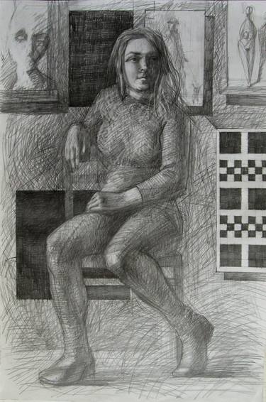 Original Expressionism Women Drawings by Sergey Roy