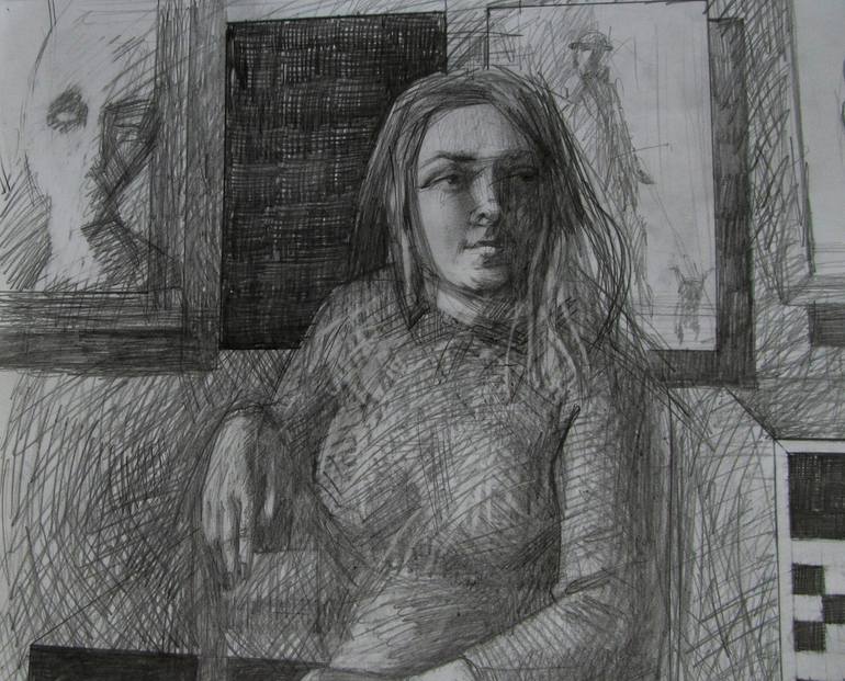 Original Expressionism Women Drawing by Sergey Roy