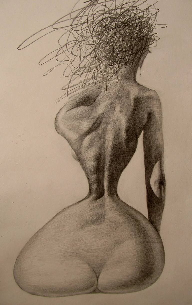 Original Conceptual Erotic Drawing by Sergey Roy