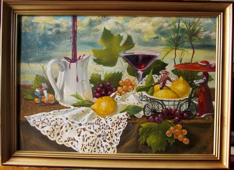 Original Conceptual Still Life Painting by Sergey Roy
