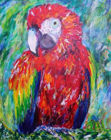 Original Expressionism Animal Painting by Jennifer Ashley Lombardo JAL