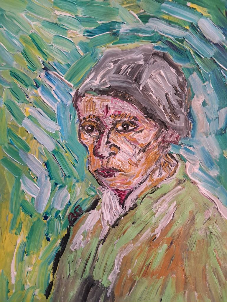 Original Expressionism People Painting by Richio Galvez