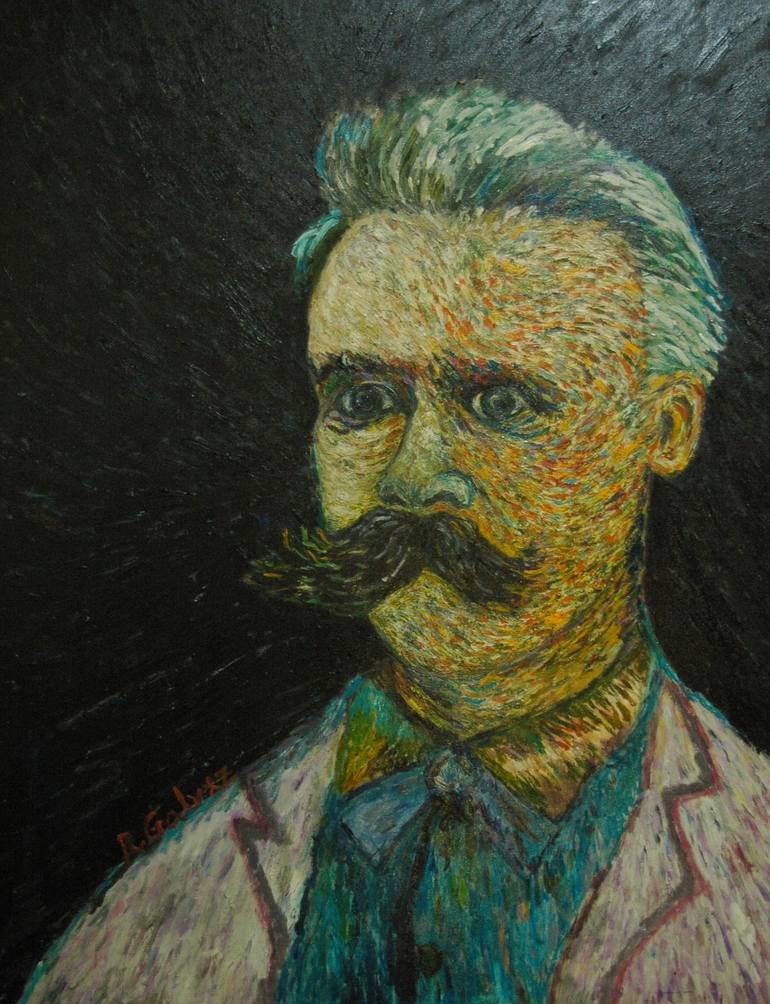 Friedrich Nietzsche Painting by Richio Galvez | Saatchi Art