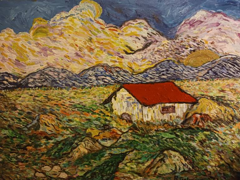 Original Expressionism Landscape Painting by Richio Galvez