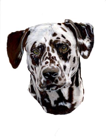Print of Fine Art Dogs Paintings by Penny Winn