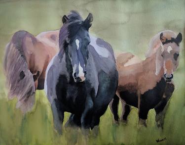 Print of Fine Art Horse Paintings by Penny Winn
