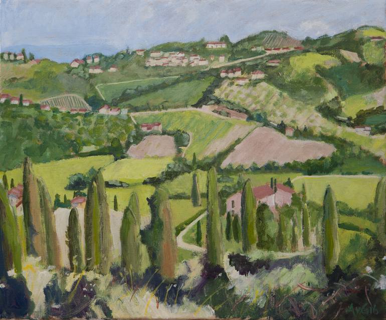 Toscaans landscape Painting by Antonie van Gelder | Saatchi Art