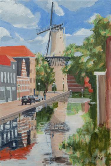 Original Impressionism Cities Paintings by Antonie van Gelder