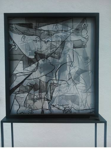"Guernica Contained" after Picasso, back view (SOLD) thumb