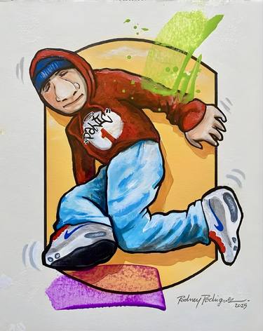 Original Contemporary Music Painting by Rodney Panic Rodriguez