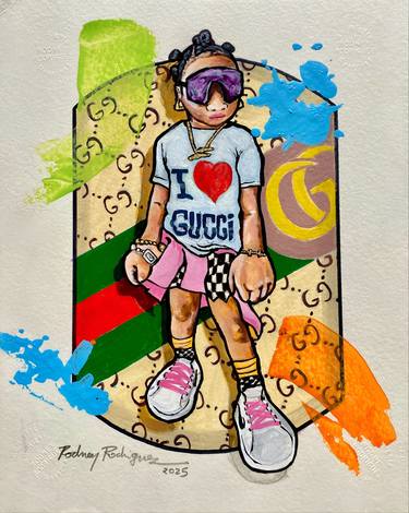 Original Contemporary Fashion Painting by Rodney Panic Rodriguez