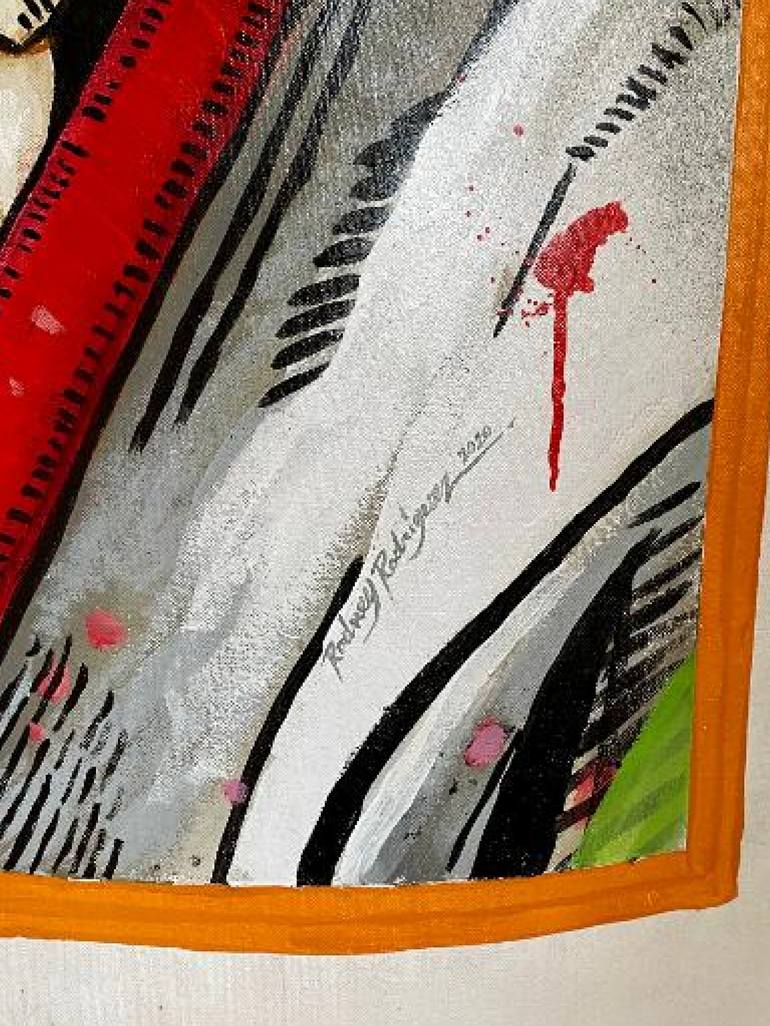 Original Abstract Expressionism Comics Painting by Rodney Panic Rodriguez