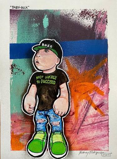 Original Street Art Popular culture Paintings by Rodney PANIC Rodriguez