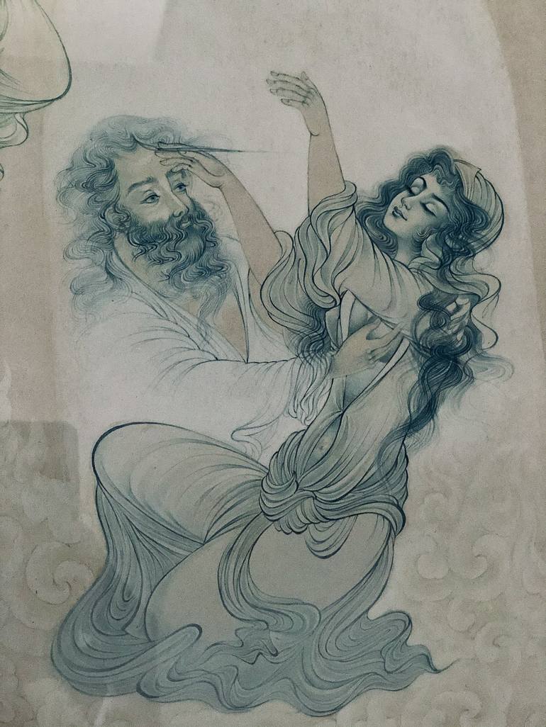 Original Classical mythology Painting by Shirin Ovissi