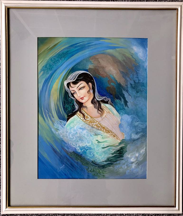 Original Fine Art Women Painting by Shirin Ovissi