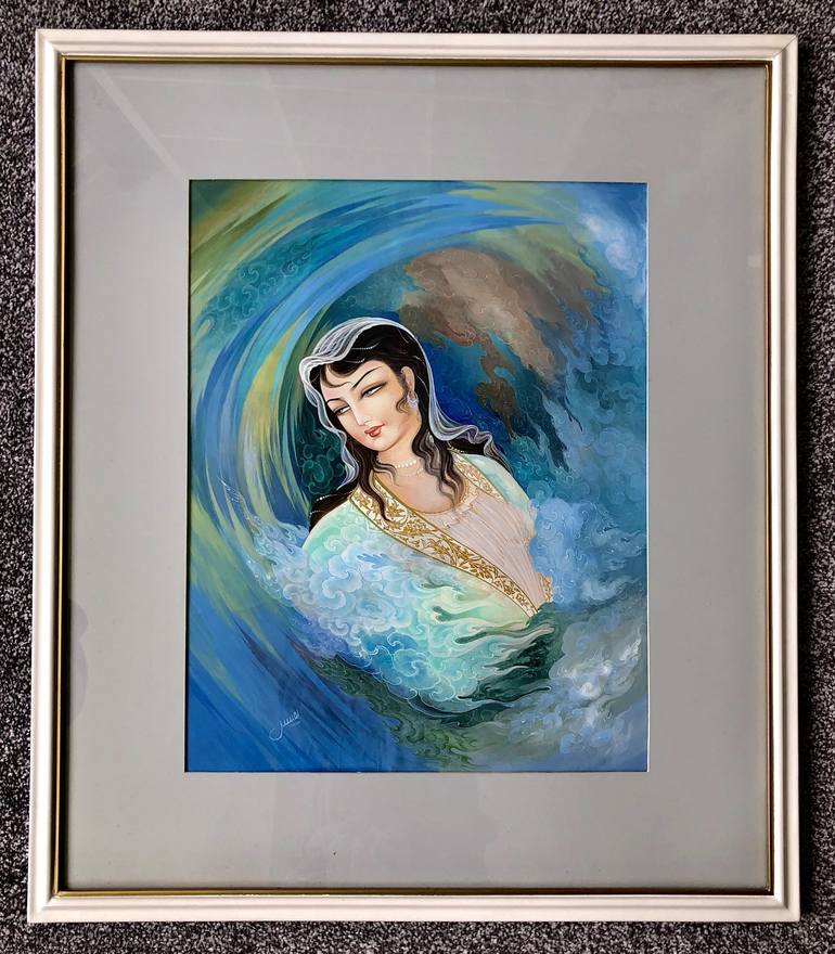 Original Fine Art Women Painting by Shirin Ovissi