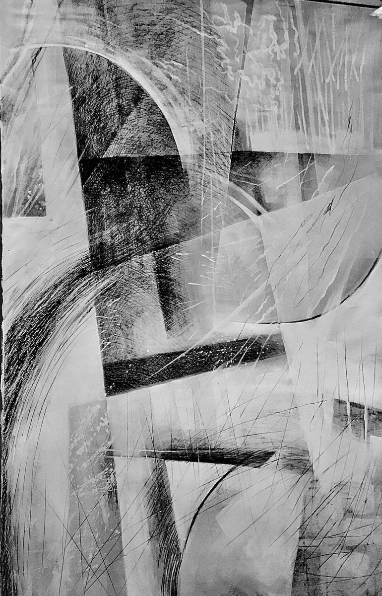 Original Abstract Expressionism Abstract Painting by Shirin Ovissi