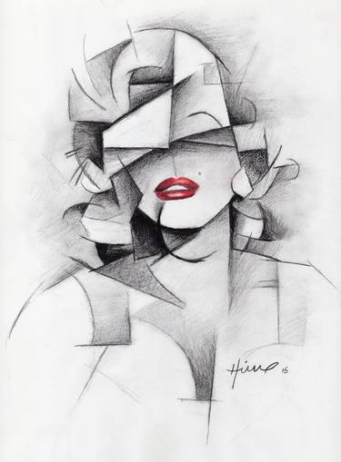Print of Cubism Celebrity Drawings by Robert Hickox