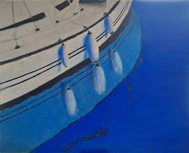 Original Boat Painting by Mo Awkati