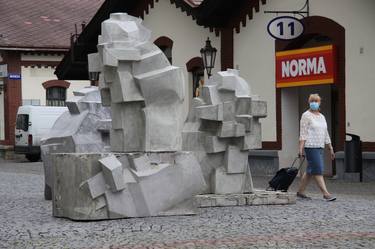 Original Abstract Cities Sculpture by Vojtěch Míča