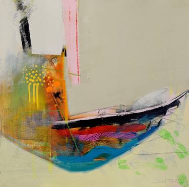 Original Abstract Boat Paintings by Ellen Dieter