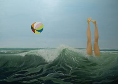 Original Conceptual Beach Paintings by Randall Coleman