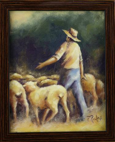 Sheep Muster (original SOLD) thumb