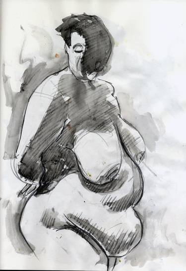 Original Figurative Nude Drawings by Simon Goss