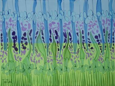 Original Abstract Garden Paintings by Lynne Taetzsch