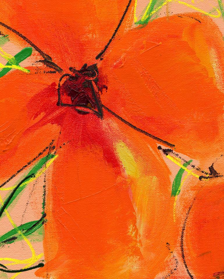 Original Abstract Expressionism Floral Painting by Lynne Taetzsch