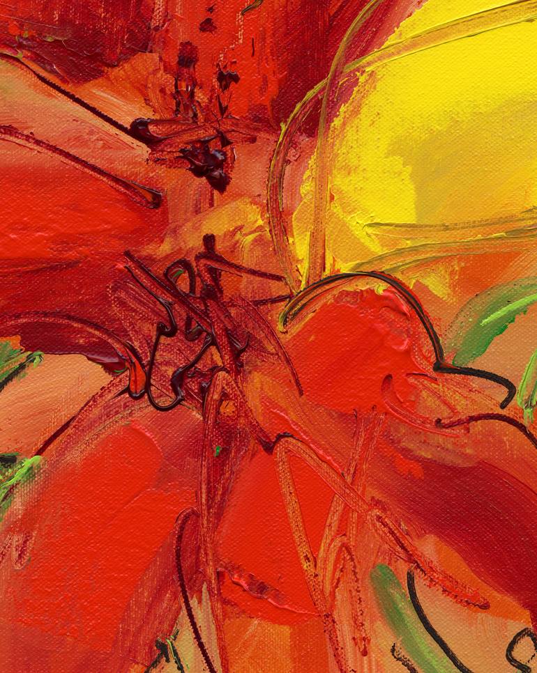 Original Abstract Expressionism Floral Painting by Lynne Taetzsch