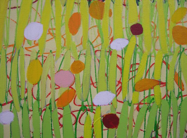 Original Abstract Garden Painting by Lynne Taetzsch