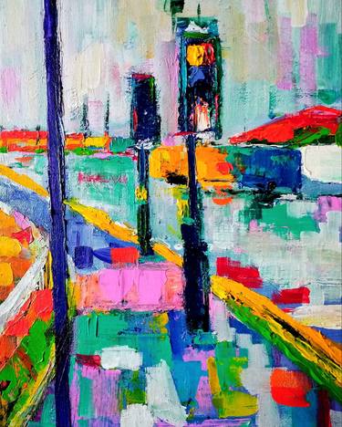 Original Expressionism Cities Paintings by Christopher Oddie