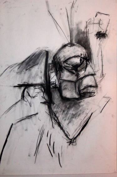 Original Expressionism Portrait Drawings by Christopher Oddie
