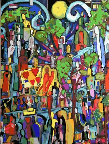Original Abstract People Paintings by cyril williams
